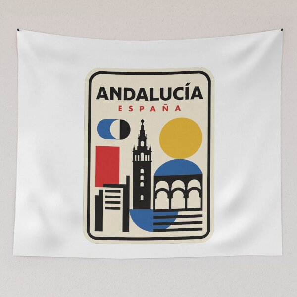 Item preview, Retro Andalucía Bauhaus Geometric Skyline designed and sold by k3rstman1.