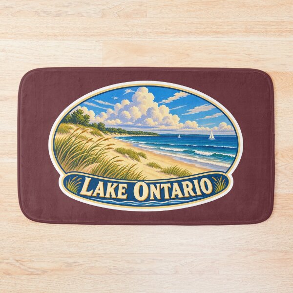 Item preview, Lake Ontario Vintage Canadian Waterfront Great Lakes Prints designed and sold by PinUpPizzazz.