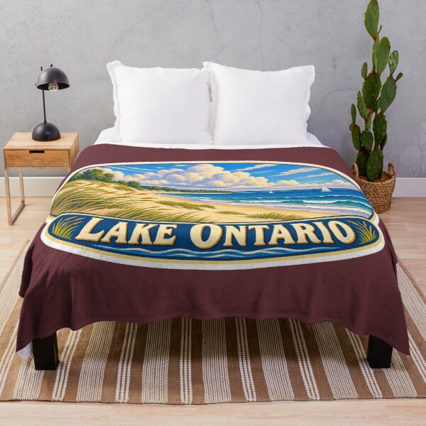 Item preview, Lake Ontario Vintage Canadian Waterfront Great Lakes Prints designed and sold by PinUpPizzazz.