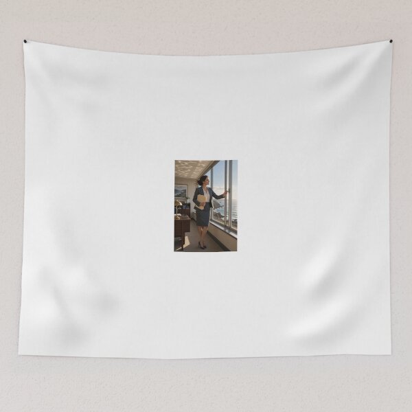 Item preview, Businesswoman Looking Out Over Coastal Cliffs designed and sold by CathryneDelamort.
