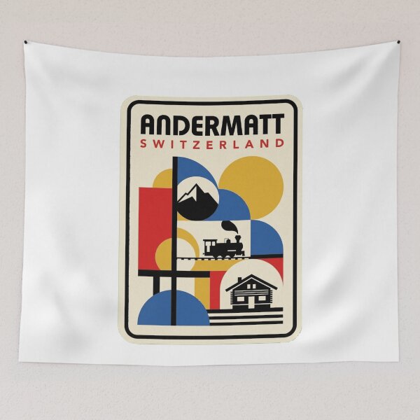 Item preview, Retro Andermatt Bauhaus Geometric Skyline designed and sold by k3rstman1.