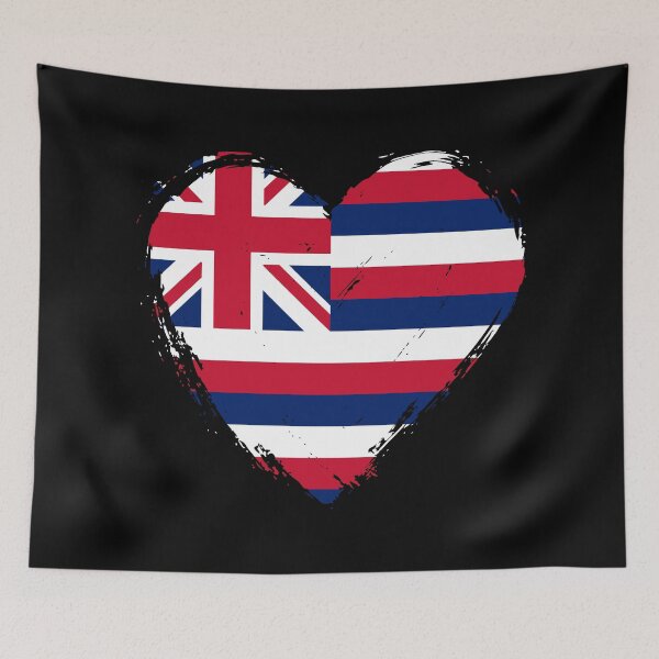 Item preview, Distressed Hawaii Flag Heart HI designed and sold by shitpostee.