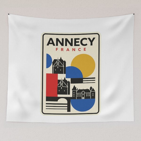 Item preview, Retro Annecy Bauhaus Geometric Skyline designed and sold by k3rstman1.