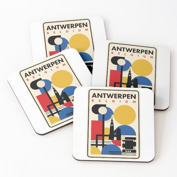 Artikelvorschau, Retro Antwerpen Bauhaus Geometrische Skyline entworfen und verkauft von k3rstman1.