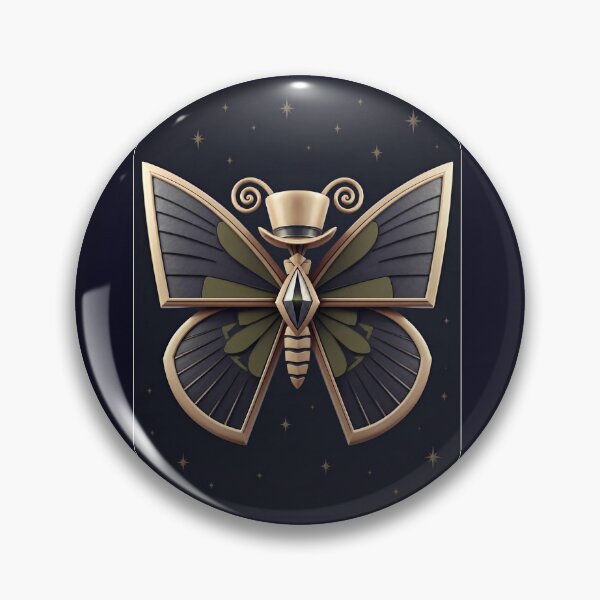 Item preview, Art Deco Butterfly Gentleman Moth Wall Art designed and sold by EWPrints.