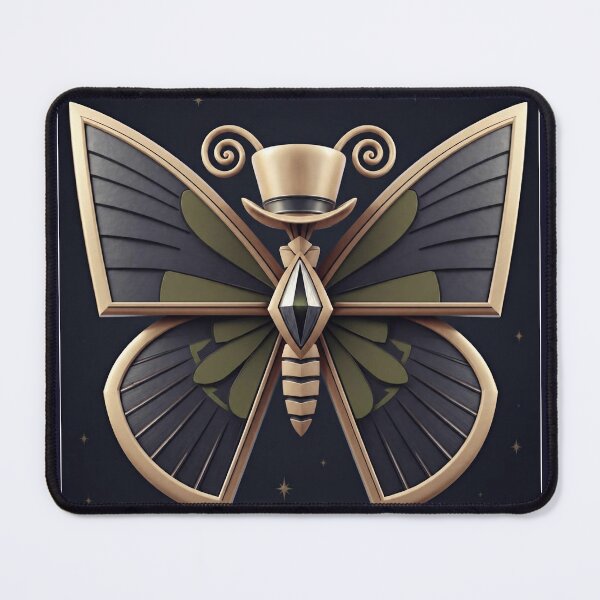 Item preview, Art Deco Butterfly Gentleman Moth Wall Art designed and sold by EWPrints.