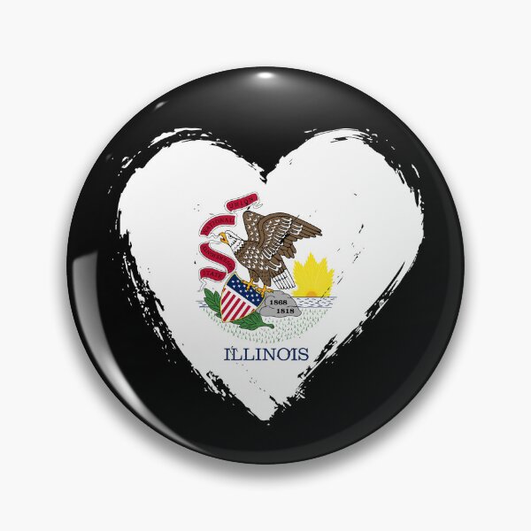 Item preview, Distressed Illinois Flag Heart IL designed and sold by shitpostee.