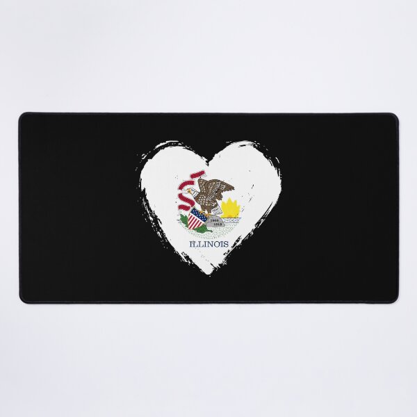 Item preview, Distressed Illinois Flag Heart IL designed and sold by shitpostee.