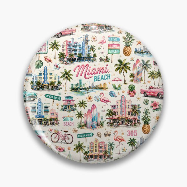 Item preview, Miami Beach Tropical Pattern designed and sold by TinyWeird.