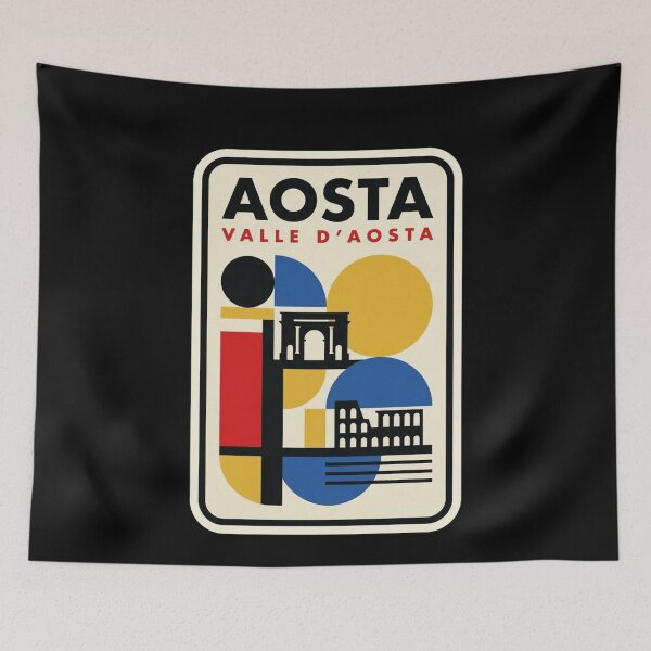 Item preview, Retro Aosta Bauhaus Geometric Skyline designed and sold by k3rstman1.