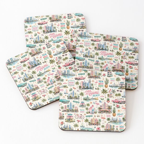 Item preview, Miami Beach Tropical Pattern designed and sold by TinyWeird.