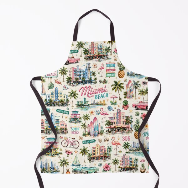 Item preview, Miami Beach Tropical Pattern designed and sold by TinyWeird.
