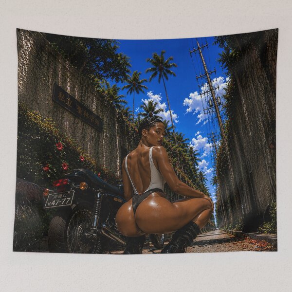 Item preview, Tropical Rider | Anime Motorcycle Girl Art designed and sold by TedKentPhoto.