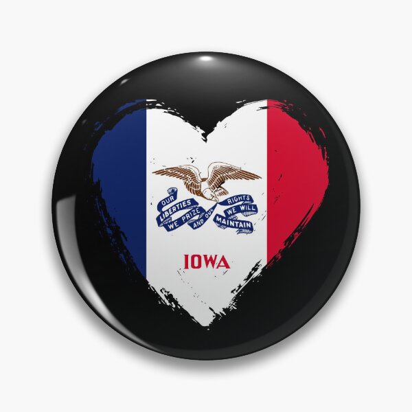 Item preview, Distressed Iowa Flag Heart IA designed and sold by shitpostee.
