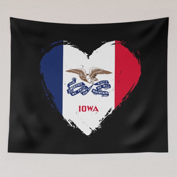 Item preview, Distressed Iowa Flag Heart IA designed and sold by shitpostee.