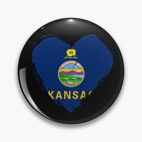 Item preview, Distressed Kansas Flag Heart KS designed and sold by shitpostee.