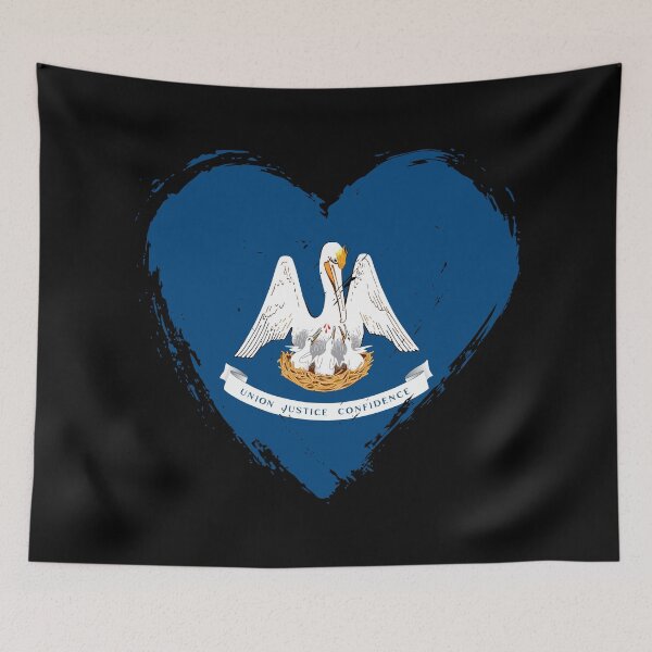 Item preview, Distressed Louisiana Flag Heart LA designed and sold by shitpostee.