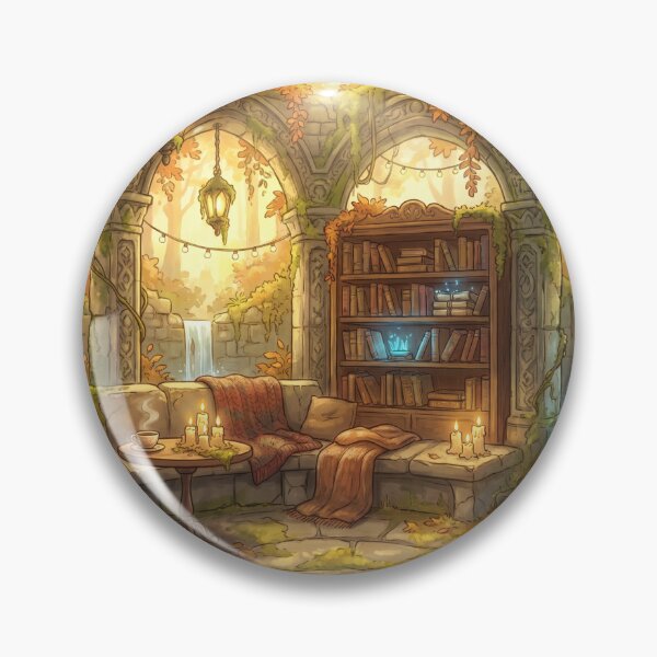 Item preview, Autumn Sanctuary | Cozy Forest Library and Ruin Lounge designed and sold by SebastianSpace.