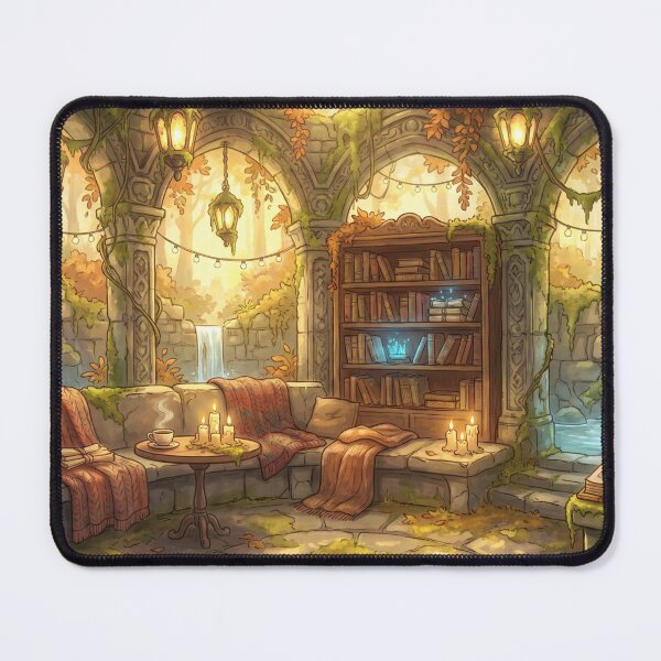 Item preview, Autumn Sanctuary | Cozy Forest Library and Ruin Lounge designed and sold by SebastianSpace.