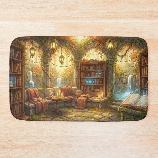 Item preview, Autumn Sanctuary | Cozy Forest Library and Ruin Lounge designed and sold by SebastianSpace.