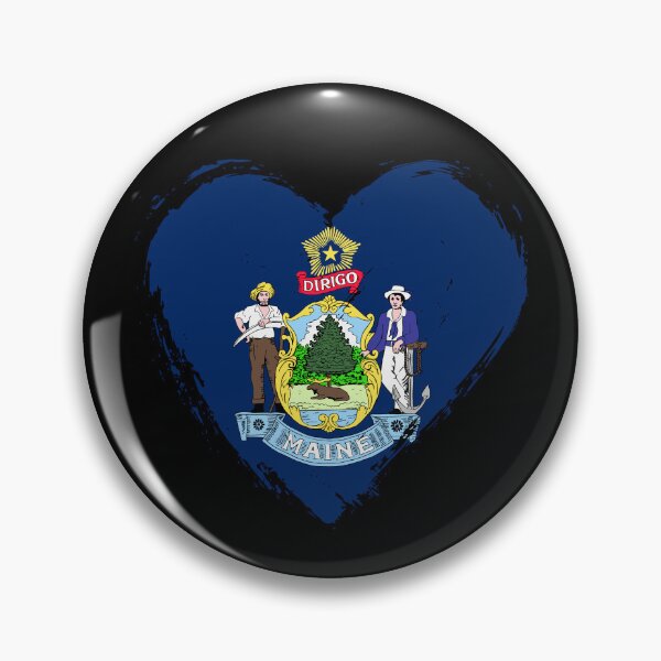 Item preview, Distressed Maine Flag Heart ME designed and sold by shitpostee.