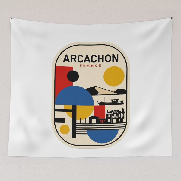 Item preview, Retro Arcachon Bauhaus Geometric Skyline designed and sold by k3rstman1.