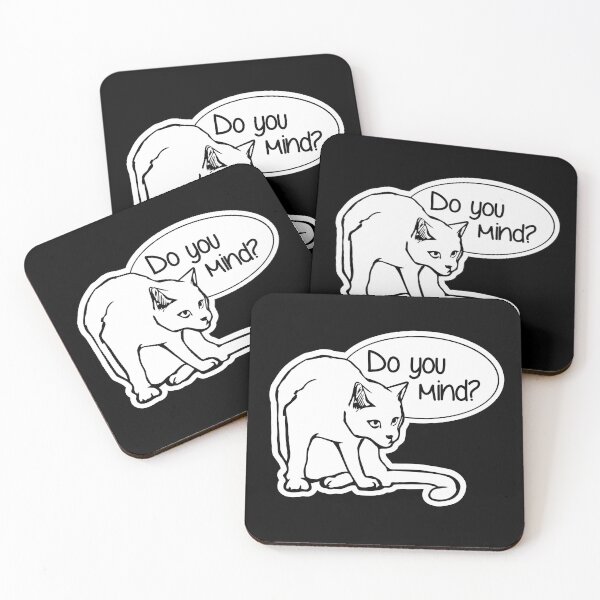 Item preview, Do you mind? white cat doodle designed and sold by Konopikyu.