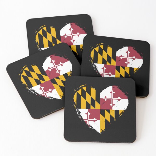 Item preview, Distressed Maryland Flag Heart MD designed and sold by shitpostee.