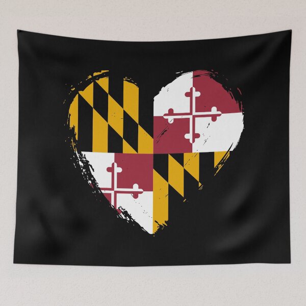 Item preview, Distressed Maryland Flag Heart MD designed and sold by shitpostee.