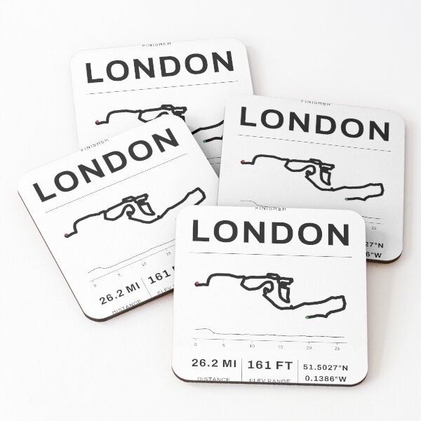 Item preview, London 26.2 Mile Route Map designed and sold by WorldLineStudioDesigns.