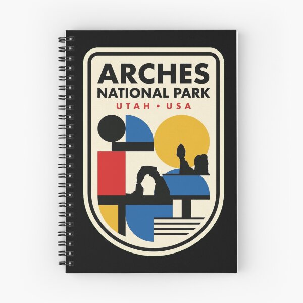 Item preview, Retro Arches National Park Bauhaus Geometric Skyline designed and sold by k3rstman1.