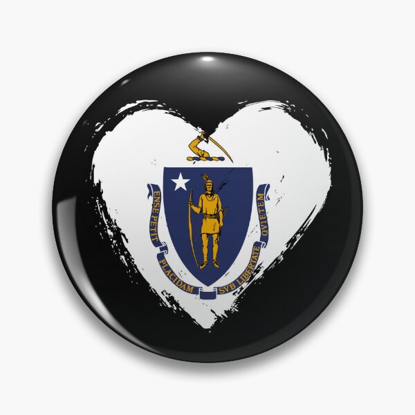Item preview, Distressed Massachusetts Flag Heart MA designed and sold by shitpostee.