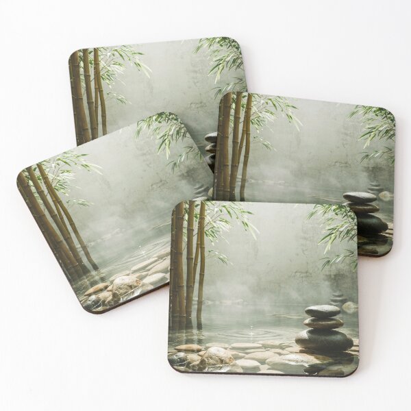 Item preview, Zen Bamboo Garden Meditation Stones designed and sold by CheersTOGETHER.