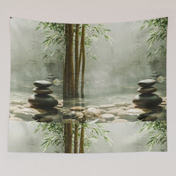 Item preview, Zen Bamboo Garden Meditation Stones designed and sold by CheersTOGETHER.