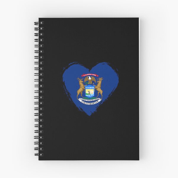 Item preview, Distressed Michigan Flag Heart MI designed and sold by shitpostee.