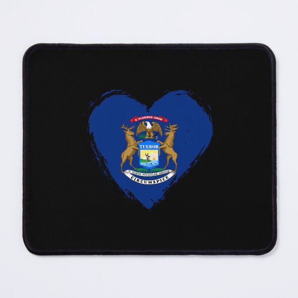 Item preview, Distressed Michigan Flag Heart MI designed and sold by shitpostee.