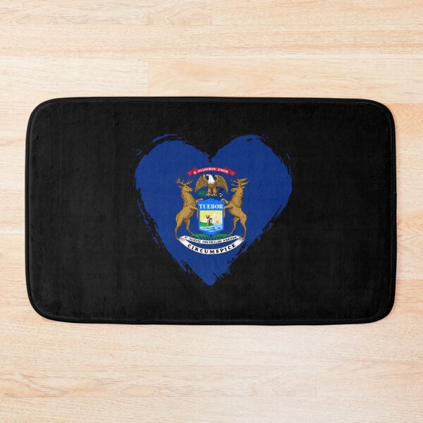Item preview, Distressed Michigan Flag Heart MI designed and sold by shitpostee.