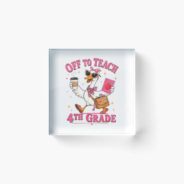 Item preview, Off to Teach 4th Grade Back to School Funny Goose Teacher T-Shirt designed and sold by APdzain.