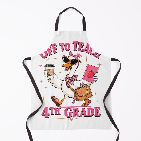 Item preview, Off to Teach 4th Grade Back to School Funny Goose Teacher T-Shirt designed and sold by APdzain.