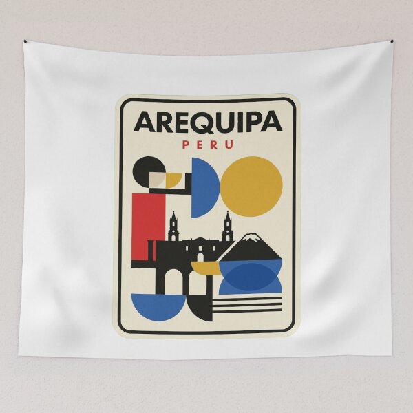 Item preview, Retro Arequipa Bauhaus Geometric Skyline designed and sold by k3rstman1.