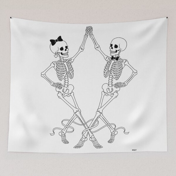 Item preview, Skeleton Couple Dancing Together designed and sold by Qenlo.