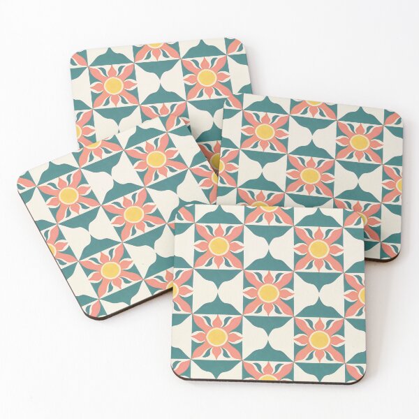 Item preview, Mid Century Modern Floral Tile Pattern designed and sold by FestivityFinds.