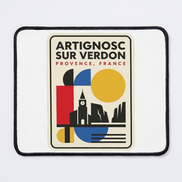 Item preview, Retro Artignosc Sur Verdon Bauhaus Geometric Skyline designed and sold by k3rstman1.