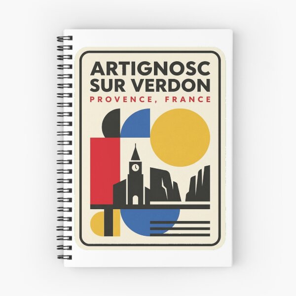 Item preview, Retro Artignosc Sur Verdon Bauhaus Geometric Skyline designed and sold by k3rstman1.