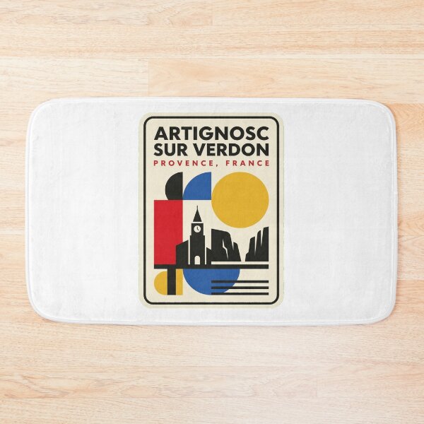 Item preview, Retro Artignosc Sur Verdon Bauhaus Geometric Skyline designed and sold by k3rstman1.