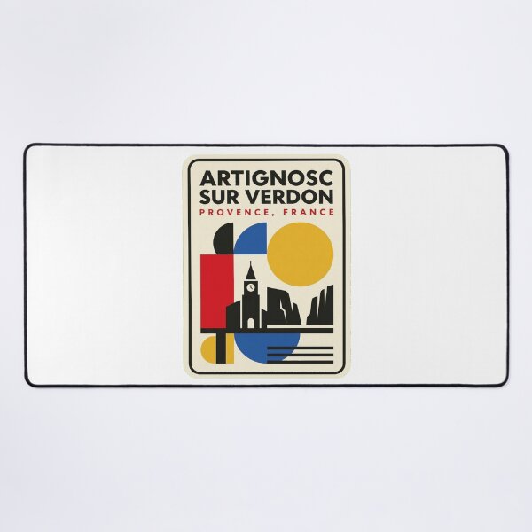 Item preview, Retro Artignosc Sur Verdon Bauhaus Geometric Skyline designed and sold by k3rstman1.