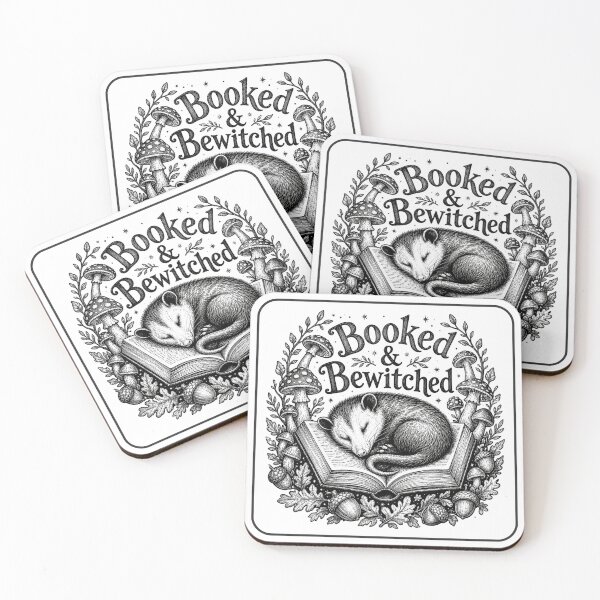 Item preview, Funny Opossum Bookish Cottagecore Sticker for Book Lovers  designed and sold by colorleafz.