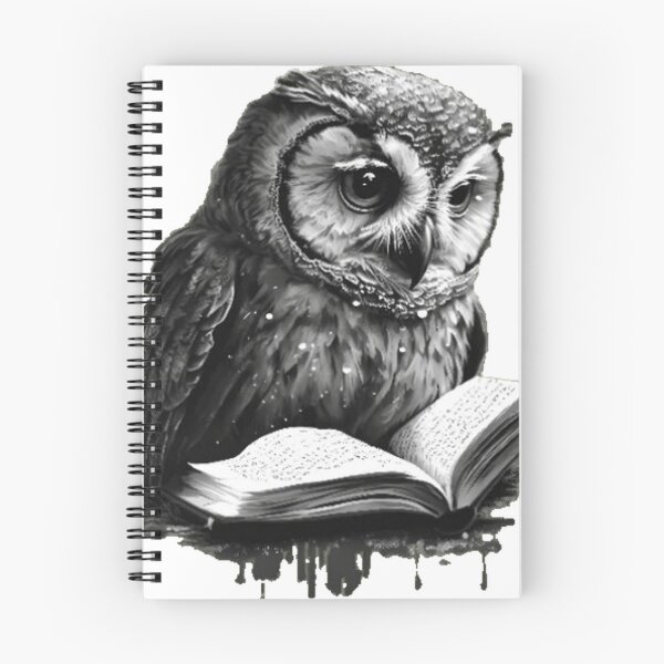 Item preview, wise owl reading book designed and sold by PhiloDoh.