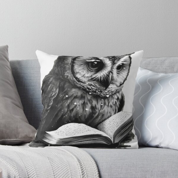 Item preview, wise owl reading book designed and sold by PhiloDoh.