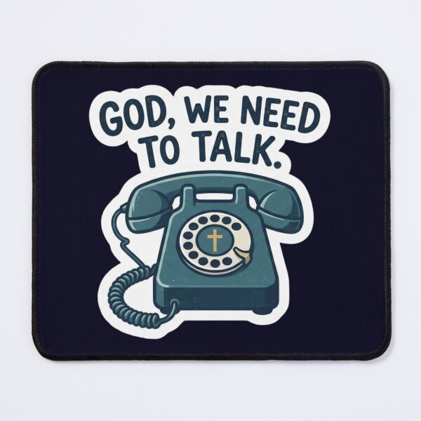 Item preview, God We Need To Talk Antique Telephone Christian Art designed and sold by MantoSagrado.